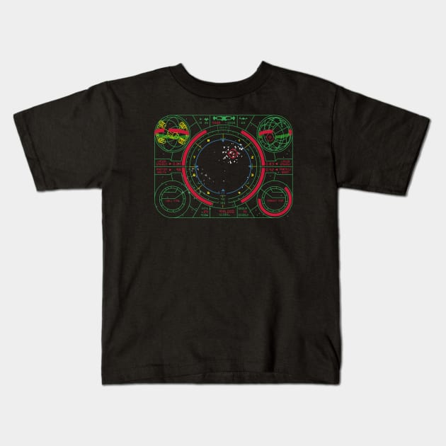 Last Starfighter HUD Kids T-Shirt by DeepSpaceDives